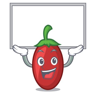 Yönetim Kurulu goji meyveleri karakter karikatür vektör çizim