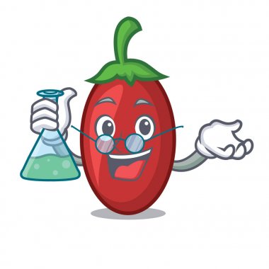 Karakter karikatür vektör çizim Profesör goji meyveleri