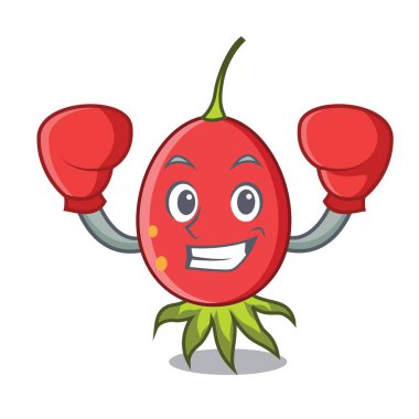 Boks kuşburnu karakter karikatür tarzı vektör çizim