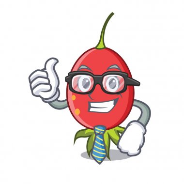 İşadamı kuşburnu karakter karikatür tarzı vektör çizim