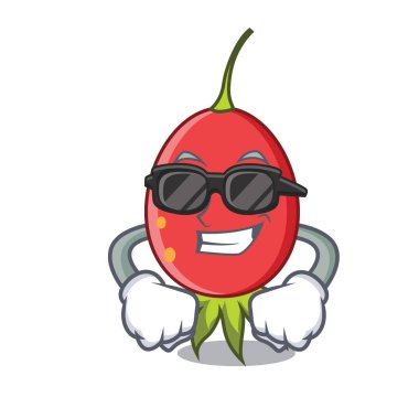 Süper cool kuşburnu karakter karikatür tarzı vektör çizim