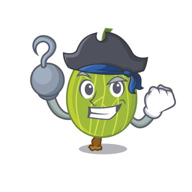 Korsan bektaşi üzümü karakter karikatür tarzı