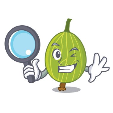 Dedektif bektaşi üzümü karakter karikatür tarzı