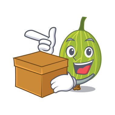 Kutusu bektaşi üzümü karakter karikatür tarzı ile