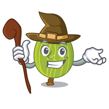 Cadı bektaşi üzümü maskot karikatür tarzı