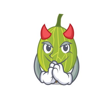 Şeytan bektaşi üzümü maskot karikatür tarzı