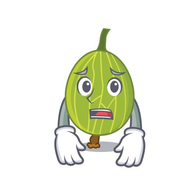 Korkarım bektaşi üzümü maskot karikatür tarzı