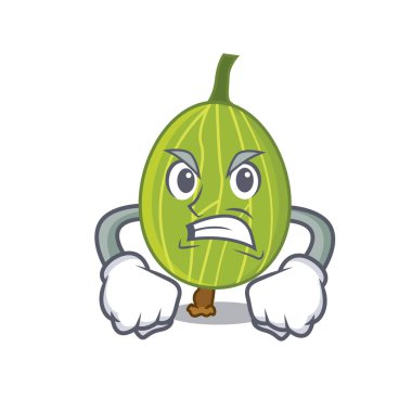 Kızgın bektaşi üzümü maskot karikatür tarzı
