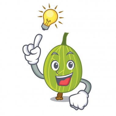 Bir fikir bektaşi üzümü maskot karikatür tarzı var