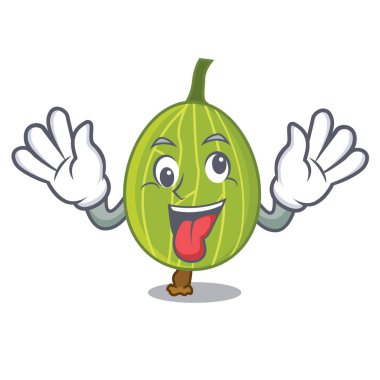 Deli bektaşi üzümü maskot karikatür tarzı