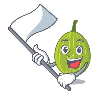 Bayrak bektaşi üzümü maskot karikatür tarzı ile