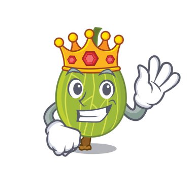 Kral bektaşi üzümü maskot karikatür tarzı