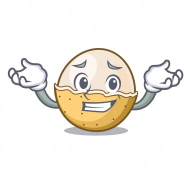 Sırıtan longan meyve karakter karikatür