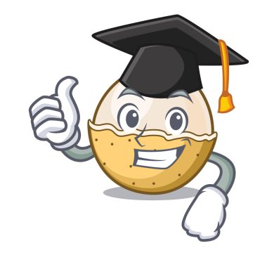 Mezuniyet longan meyve karakter karikatür