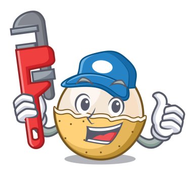 Tesisatçı longan meyve maskot çizgi film