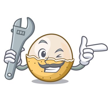 Mekanik longan meyve maskot çizgi film