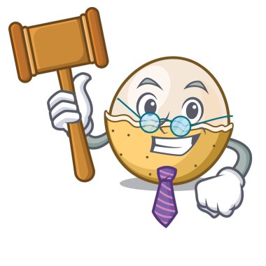 Yargıç longan meyve maskot çizgi film