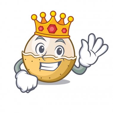 Kral longan meyve maskot çizgi film