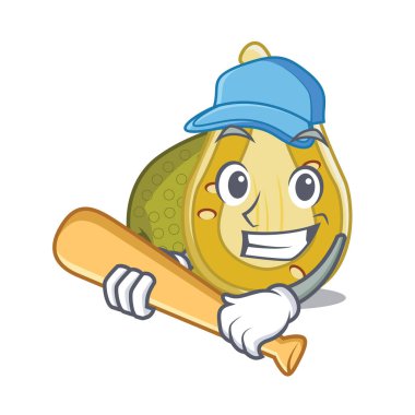 İskambil beyzbol nefesi karakter karikatür tarzı vektör çizim