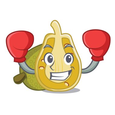 Boks nefesi karakter karikatür tarzı vektör çizim