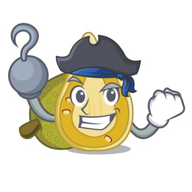 Korsan nefesi karakter karikatür tarzı vektör çizim