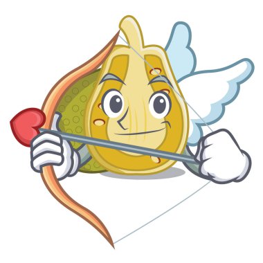 Aşk tanrısı nefesi karakter karikatür tarzı vektör çizim