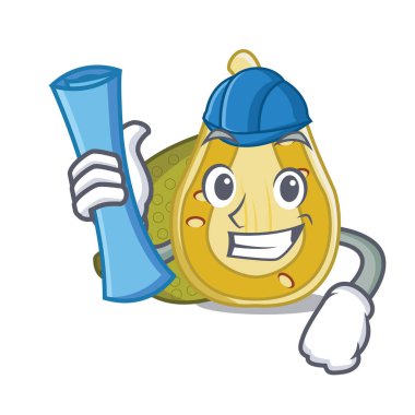 Mimar nefesi karakter karikatür tarzı vektör çizim