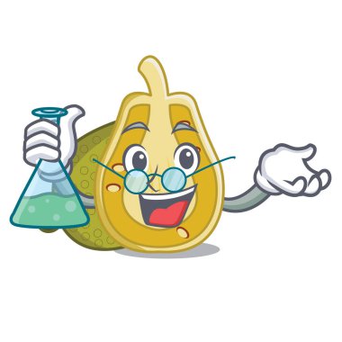 Profesör nefesi karakter karikatür tarzı vektör çizim