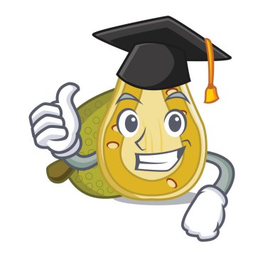 Mezuniyet nefesi karakter karikatür tarzı vektör çizim