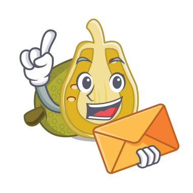 Zarf nefesi karakter karikatür tarzı vektör çizim ile