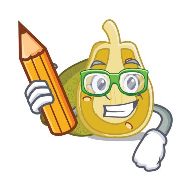 Öğrenci nefesi karakter karikatür tarzı vektör çizim