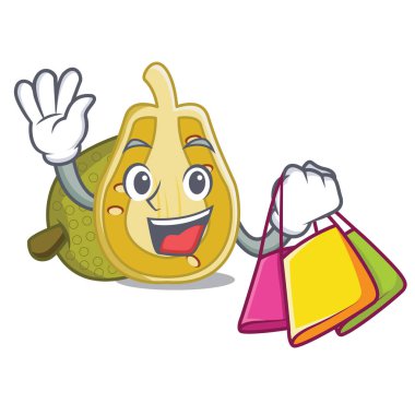 Alışveriş nefesi karakter karikatür tarzı vektör çizim