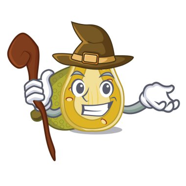 Cadı nefesi maskot karikatür tarzı vektör çizim