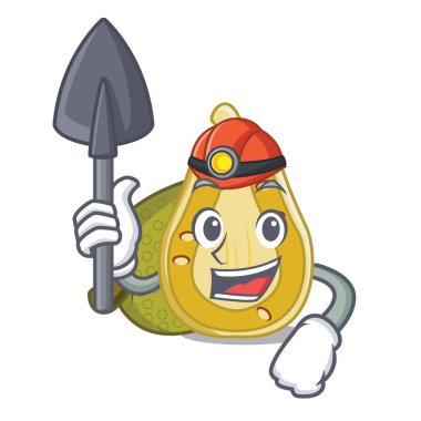 Madenci nefesi maskot karikatür tarzı vektör çizim