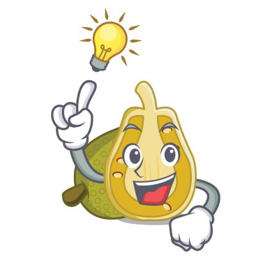 Bir fikir nefesi maskot karikatür tarzı vektör çizim var