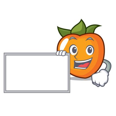 Yönetim Kurulu Trabzon hurması karakter karikatür tarzı vektör çizim ile