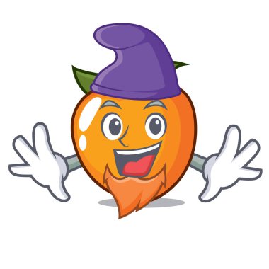 Elf Trabzon hurması karakter karikatür tarzı vektör çizim