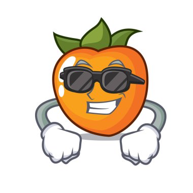 Super cool persimmon character cartoon style vector illustration clipart