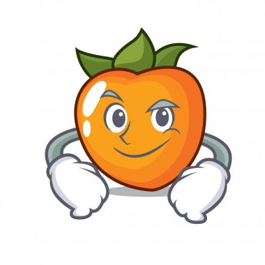 Smirking Trabzon hurması karakter karikatür tarzı vektör çizim