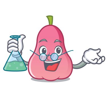 Profesör rose apple karakter karikatür vektör çizim
