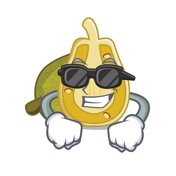 Super Cool Jackfruit Charakter Kreslený Styl Vektorové Ilustrace — Stockový vektor