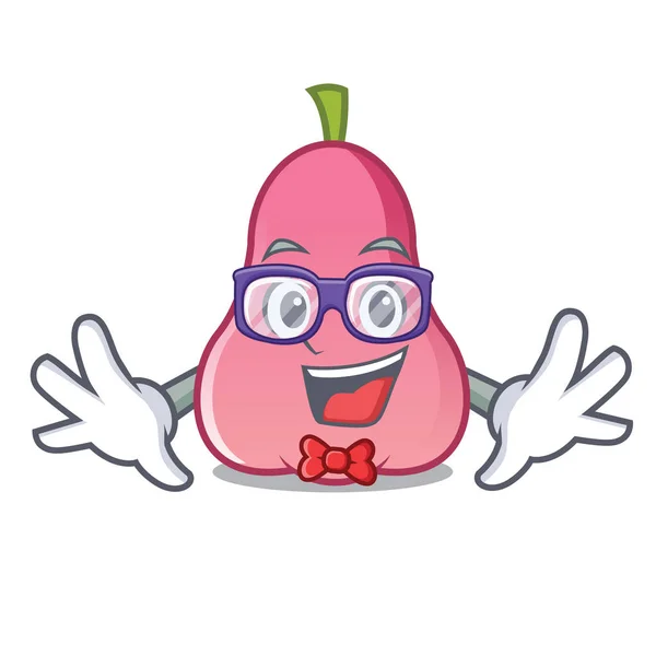 Geek Rose Apple Character Cartoon Vector Illustration — Stock Vector