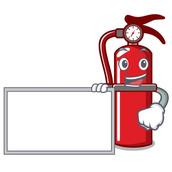 Διοικητικό Συμβούλιο Πυροσβεστήρας Χαρακτήρα Καρτούν Εικονογράφηση Φορέα — Διανυσματικό Αρχείο