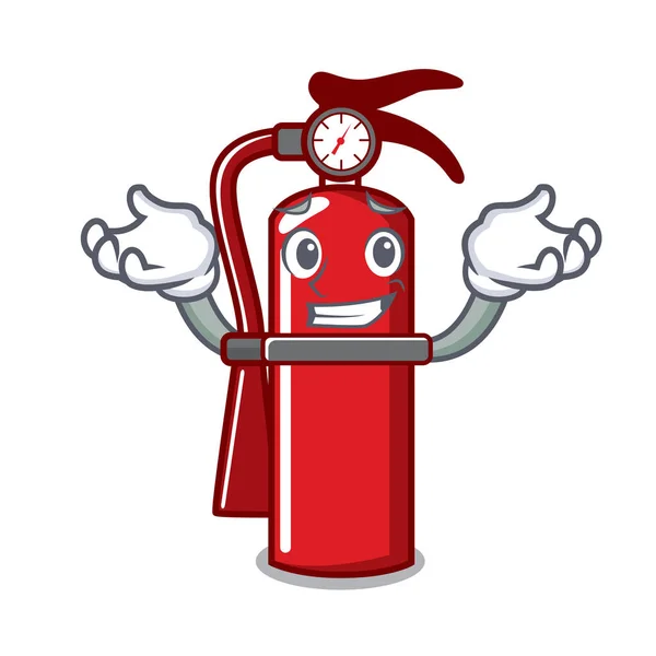 Χαμογελώντας Πυροσβεστήρας Χαρακτήρα Καρτούν Εικονογράφηση Φορέα — Διανυσματικό Αρχείο