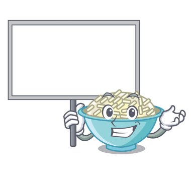 Yönetim Kurulu pirinç kase karakter karikatür vektör çizim getirmek