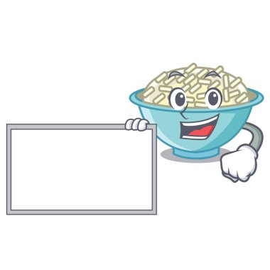 Yönetim Kurulu pirinç kase karakter karikatür vektör çizim ile