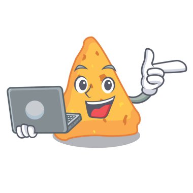 Dizüstü Nacho karakter karikatür tarzı vektör çizim ile