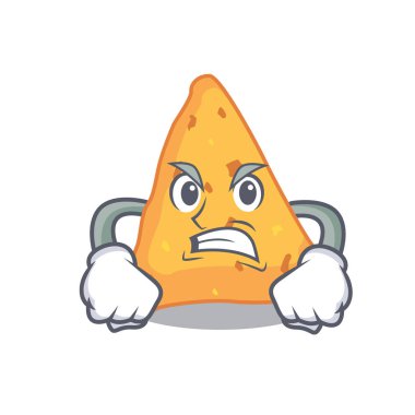 Kızgın Nacho maskot karikatür tarzı vektör çizim