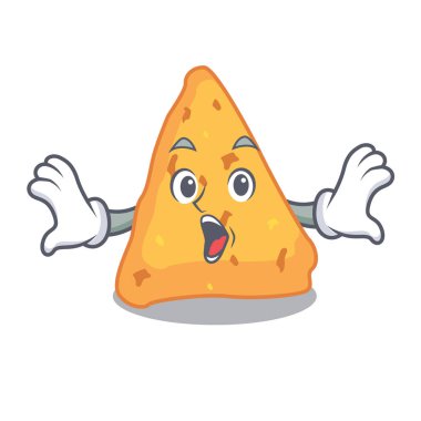 Sürpriz Nacho maskot karikatür tarzı vektör çizim