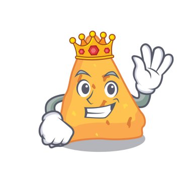 Kral Nacho maskot karikatür tarzı vektör çizim